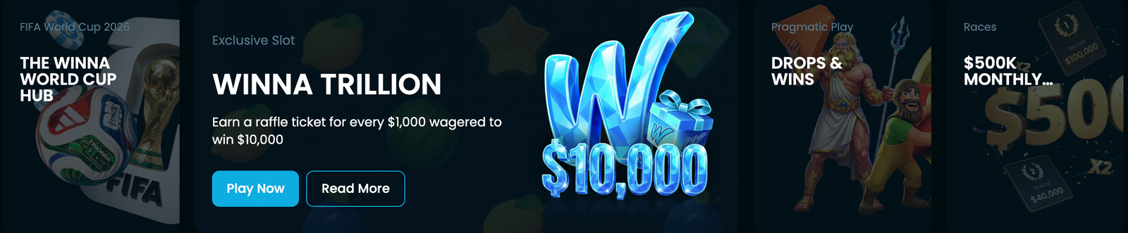 Winna casino race promo banner