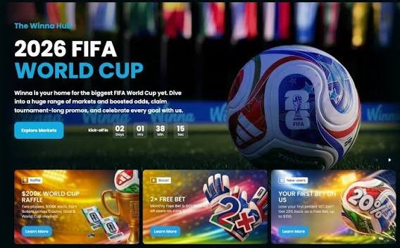 Winna World Cup promo banner in center
